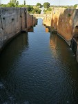 Canal met soort treden erin
