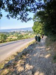 Sarria in zicht 17 km al gelopen