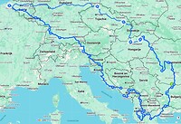 volledige route in kaart