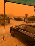 tijdens de zandstorm