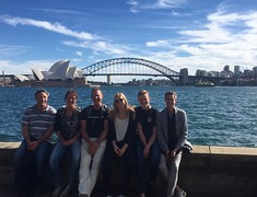 Familie en Harbour bridge