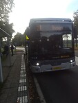 Qbuzz bij startpunt Pieterpad in Schoonloo
