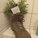 Schoen op de wc van camping Pluk de dag