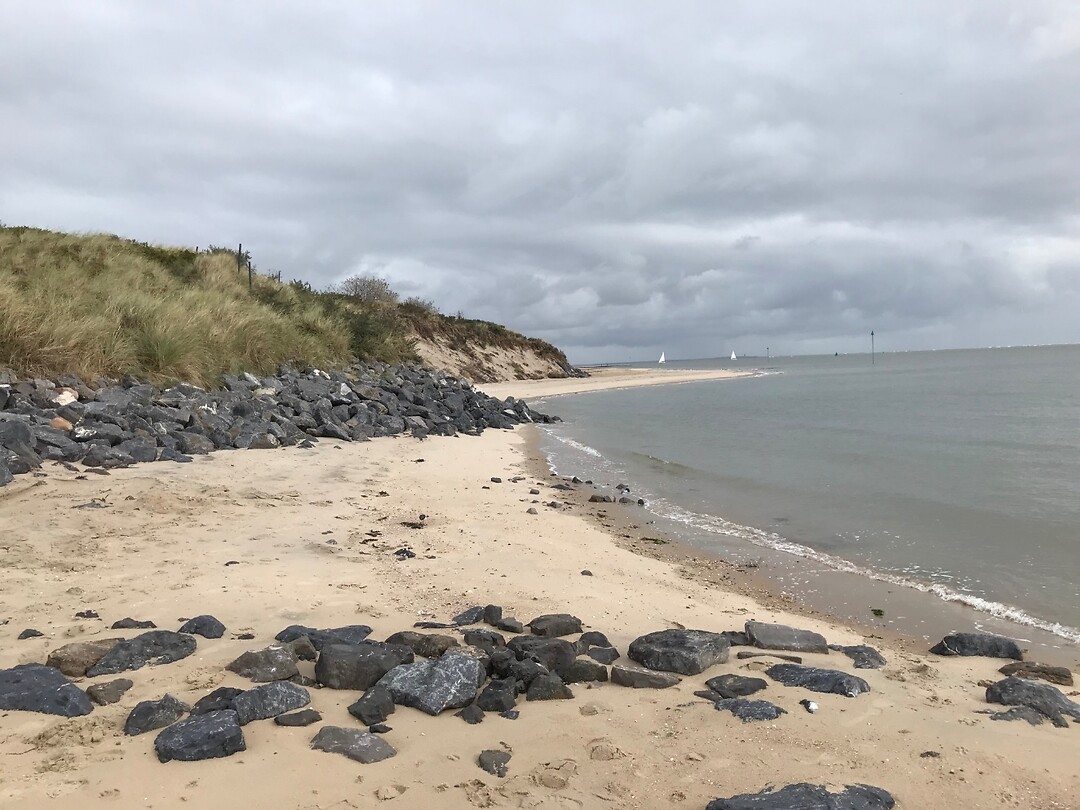 Strand bij de “punt”