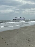 De boot waarop we morgen weer teruggaan