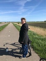 Sipke op de fiets