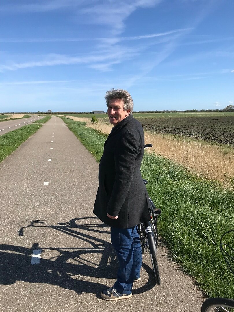 Sipke op de fiets