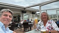 Diner in strandtent