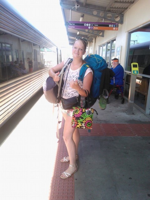 vertrek uit denison .. echte backpacker onderhand!