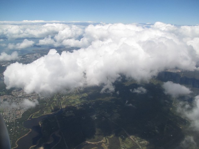 mooi uitzicht tijdens vlucht