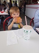 Ryan and his hamburger