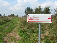 Richting de aanlegsteiger van het Liniepontje!