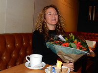 Ingrid krijgt bloemen van team Gorinchem!