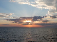 Ondergaande zon!