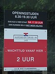 Wachttijd twee uur!