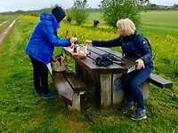Toch een theetje in de regen.....
