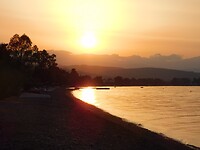 Zonsopkomst strand Politika op Evia……