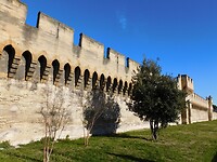 De stadsmuren van Avignon…..