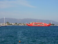 Ferryboot vertrekt naar Oropos….