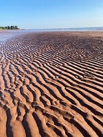 Red sand beach