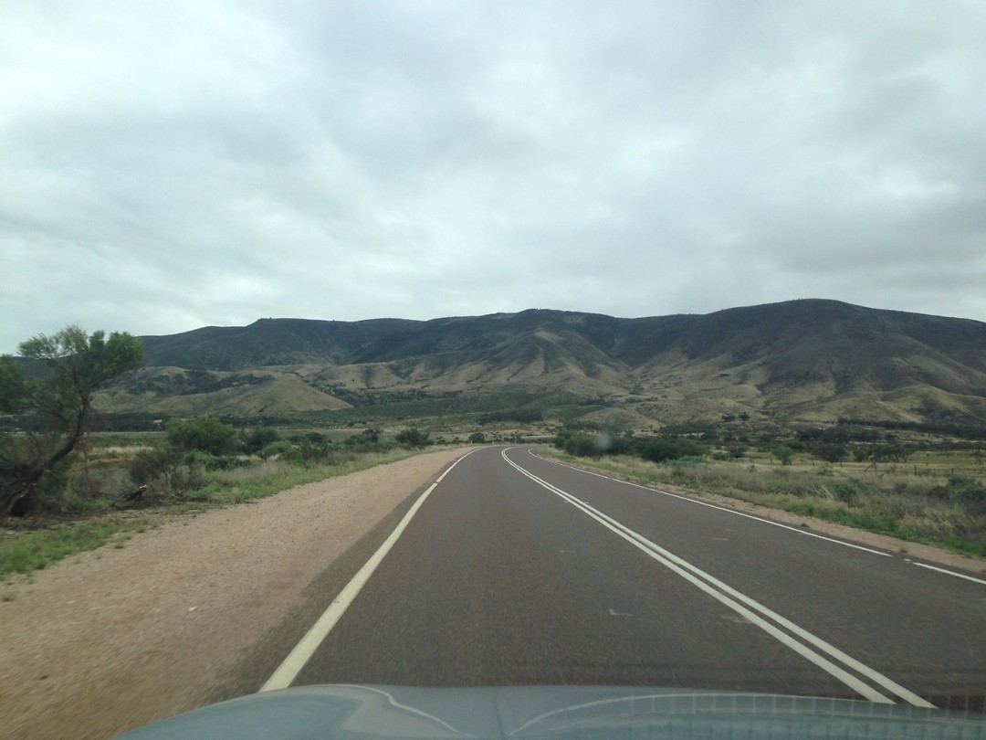 on the road