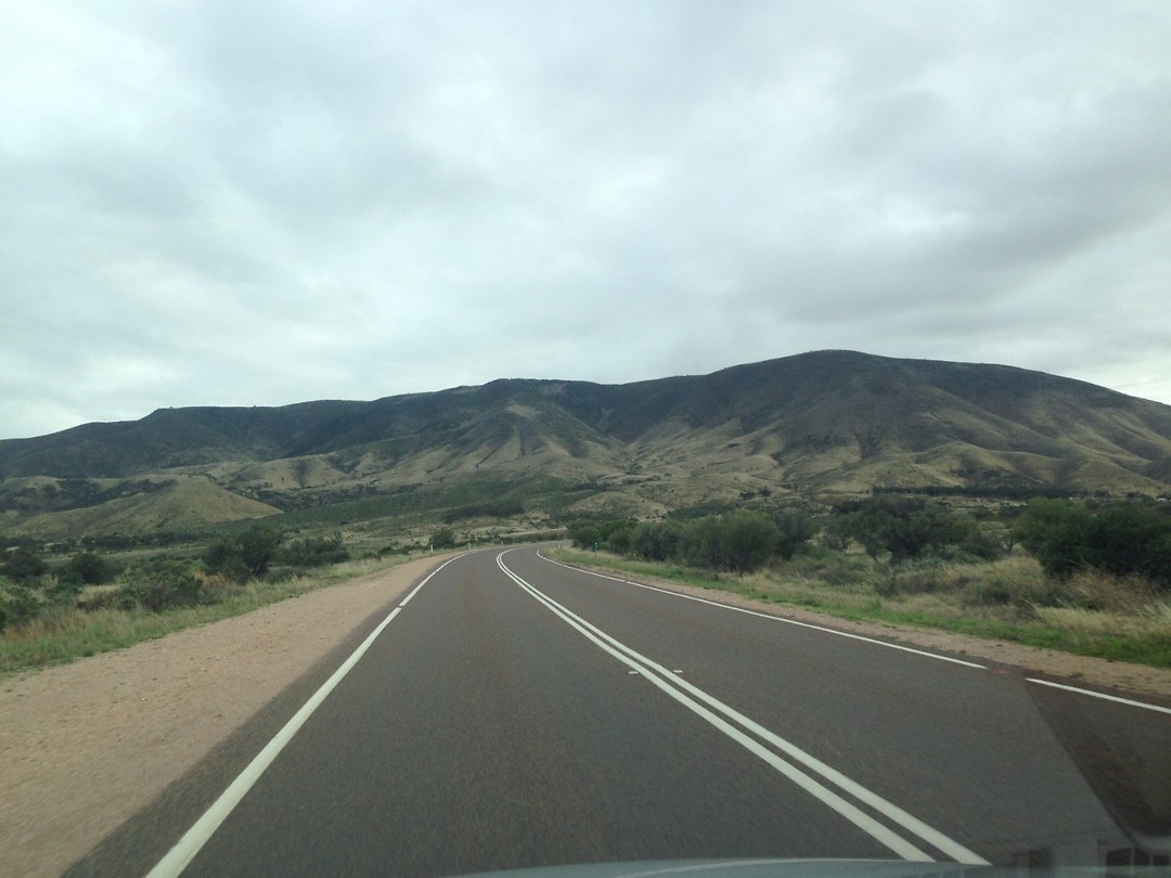 on the road