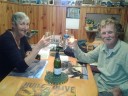 Heerlijke champagne na een zware dag