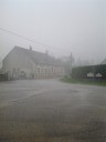 Hevig noodweer in Arbouse, gemaakt vanuit bushokje