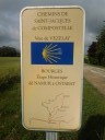 Mooi bord voettocht naar Santiago