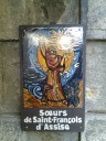 Het schildje van  de zusters onderkomen in Limoges