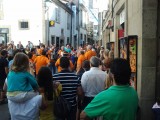 Een van de vele groepen straatmuzikanten, heel mooi en ook gezellig!