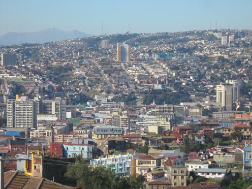 uitzicht centrum Valparaiso
