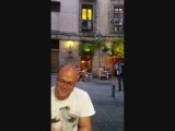 Laatste avond Madrid. Zijstraat plaza mayor