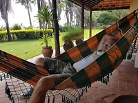 Relaxen voor het paard rijden