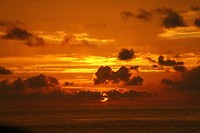 Mooie zonsondergang Corcovado