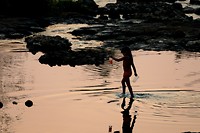 Baden in de rivier