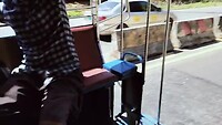 Aangekomen bij bus weer in krabi