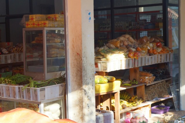 De lokale winkel op het eiland