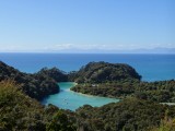 Uitzicht vanaf Abel Tasman track