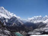 Vanaf een graatje nabij Manaslu base camp