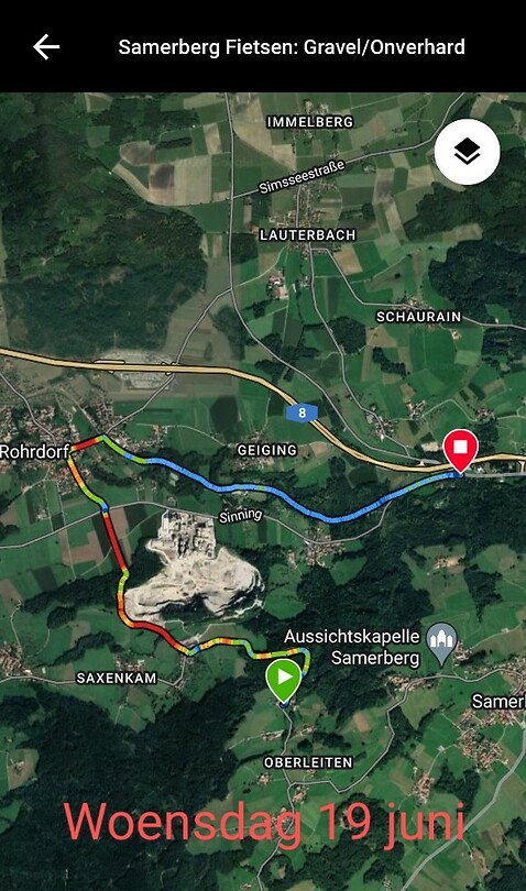 Route 19 juni- van Samerberg, Rohrdorf naar Traunstein