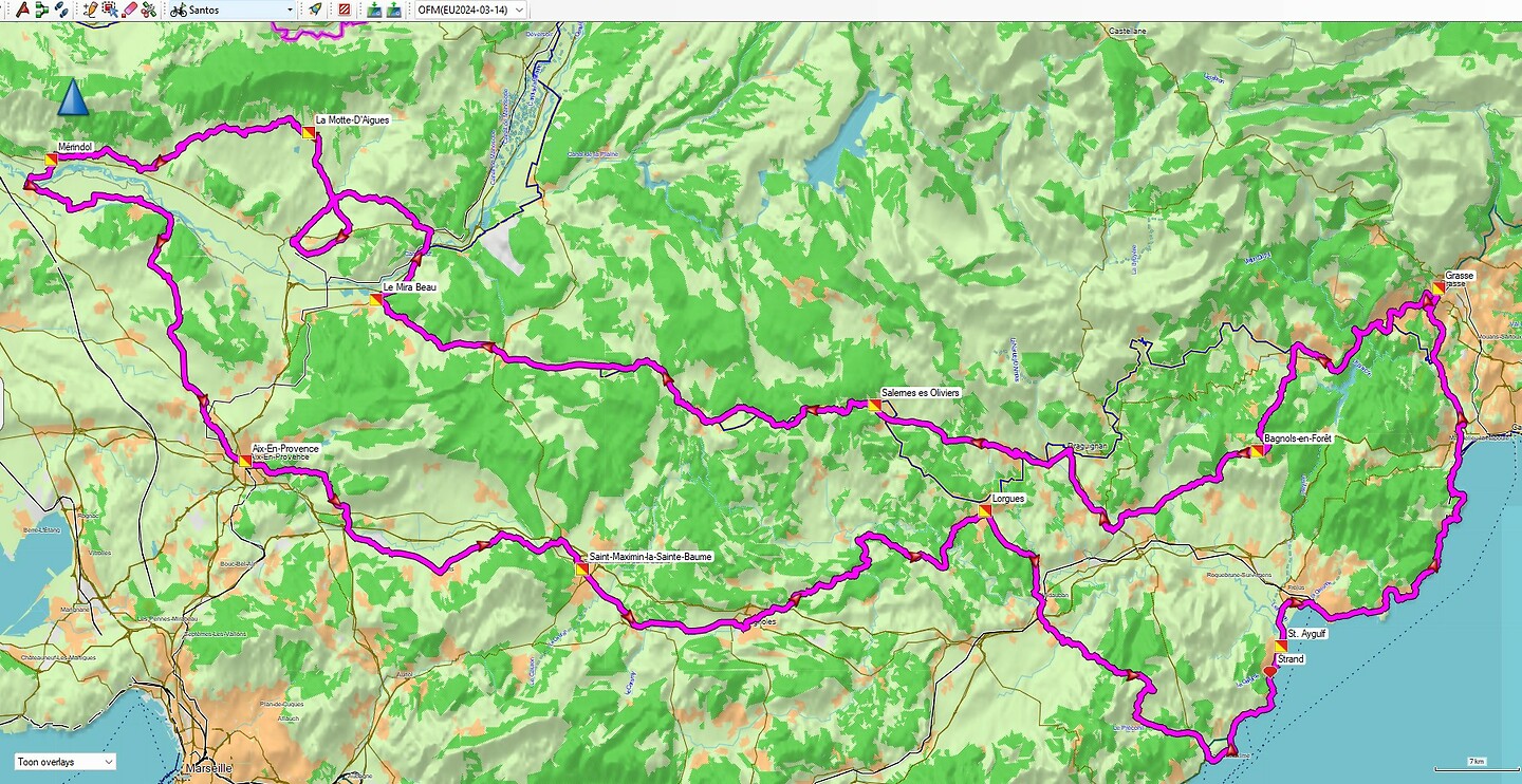 Reisroute Provence 2025