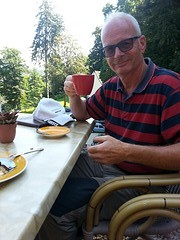 Terras in het park.