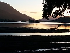 Loch Leven bij de  camping.