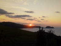 Zonsondergang.
