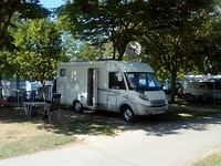 Onze plek op de camping.