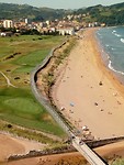 Strand en golfbaan van Zarautz