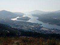 Panorama over de Minho rivier.