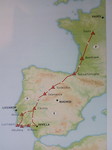 Ónze route naar het zuiden.