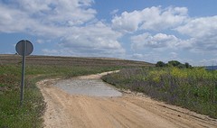 e104 diepe plas, zeer landelijke weg van Benalup naar Zahara de los Atunes